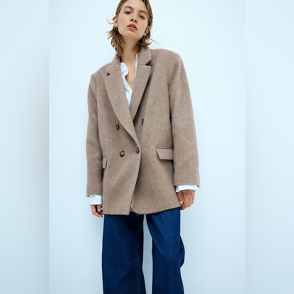 H&M DOUBLE-BREASTED BLAZER - Picture 1 of 4